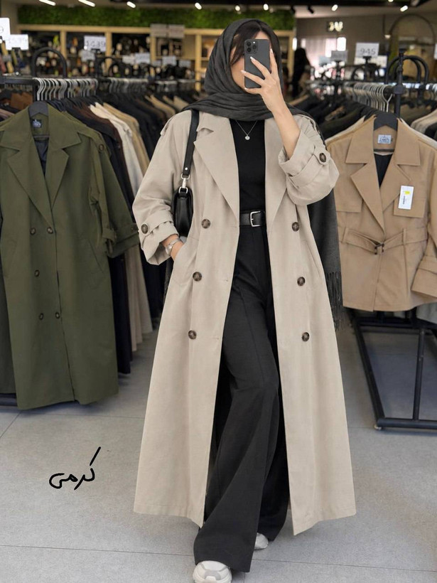 بارانی آستر دار سایز بزرگ جنس تی سی